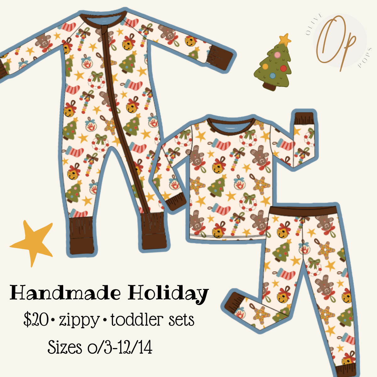 PREORDER Handmade Holiday Zippy & 2 piece